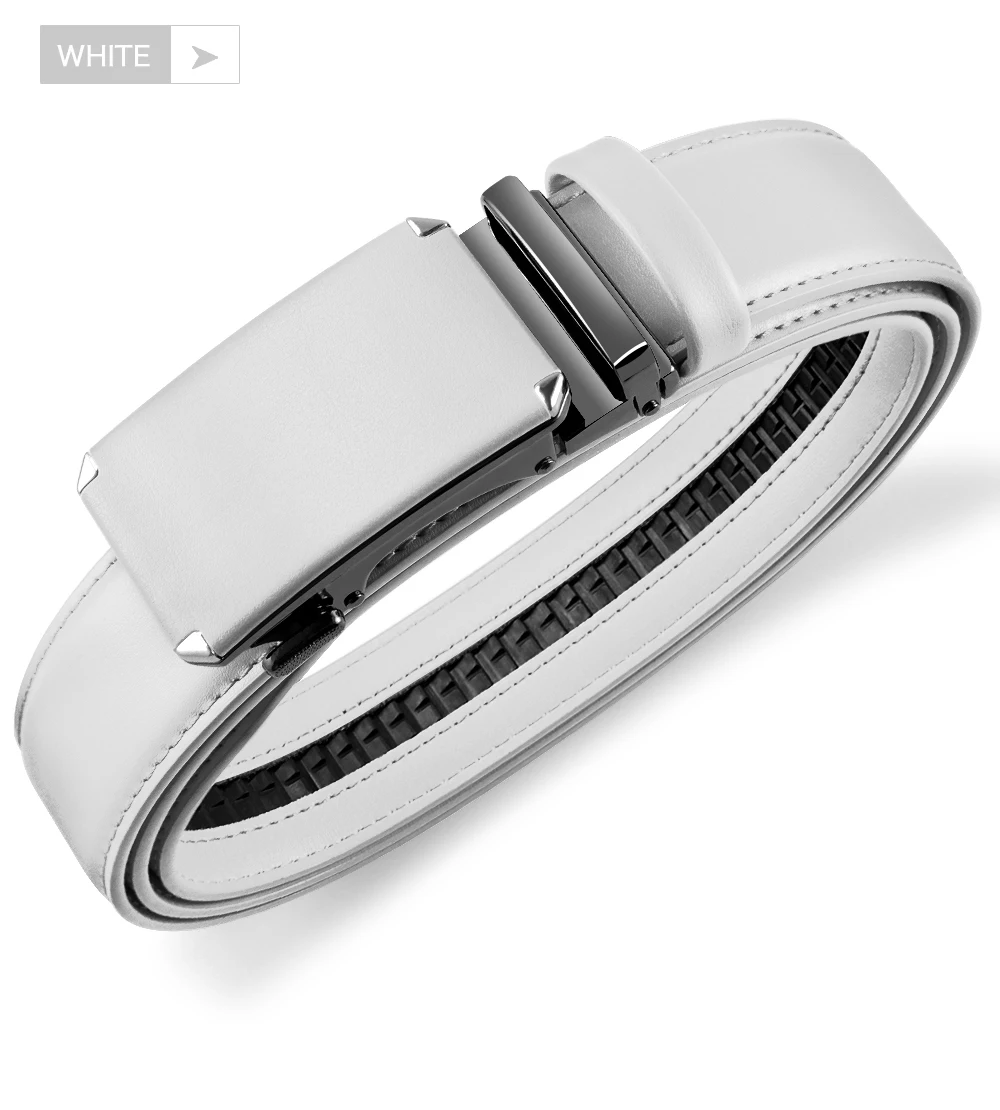 Title 12, Men Belt Metal Automatic Buckle Genuine Leather...