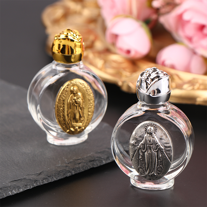 Description Picture 3 of item1PC Empty Holy Water Jesus Bottle Religious Cross Bottle Christian Baptism Supplies