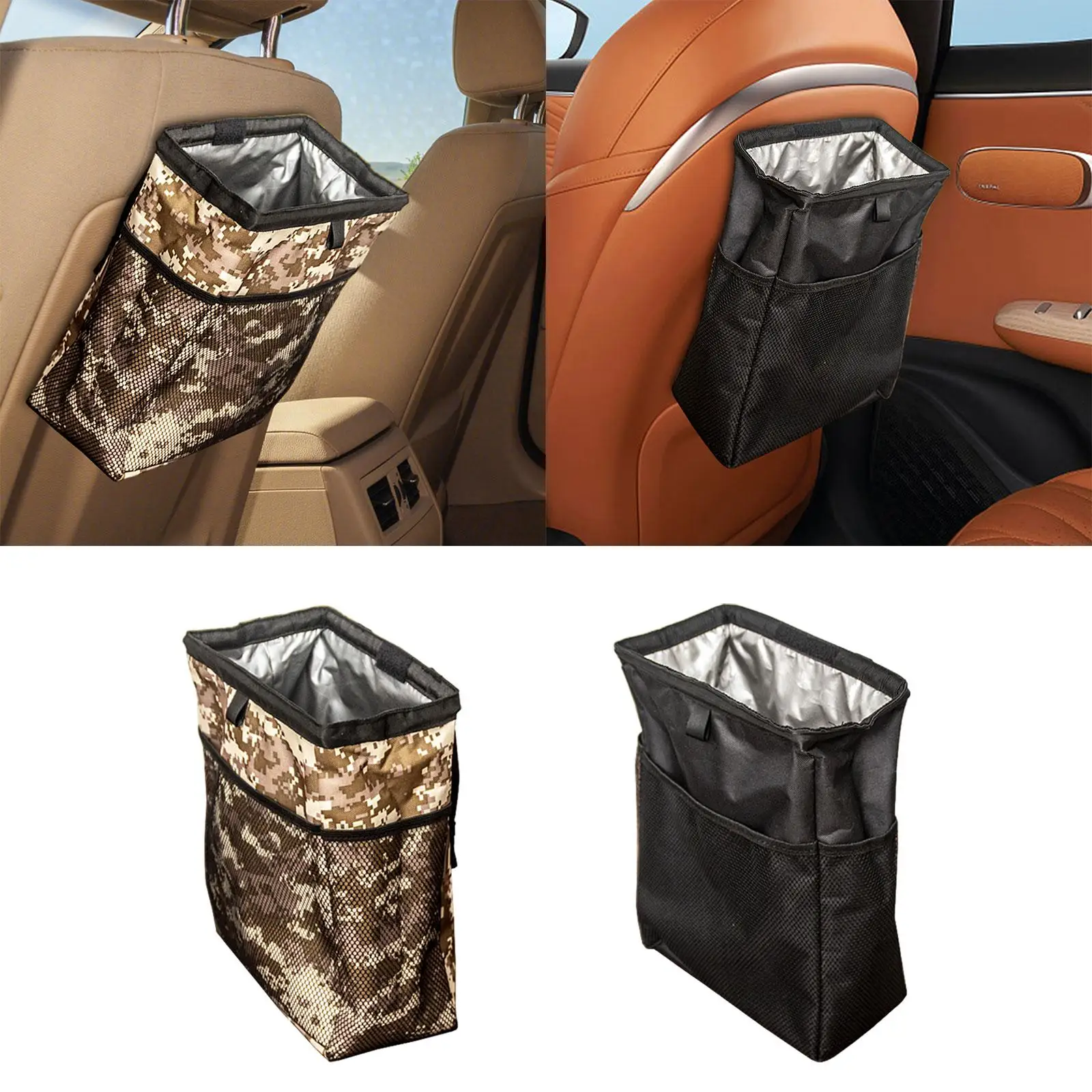 Folding Car Garbage Bin Car Travel Accessories Car Hanging Trash Bag