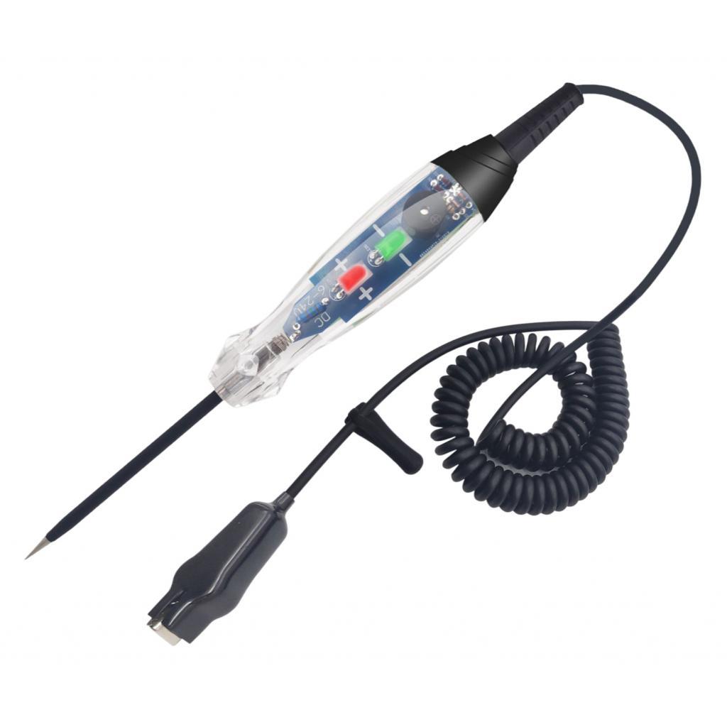 Circuit Tester LED Indicate 6V-24V LED Light Voltage Buzzer Voltage Probe Pen Portable for Vehicle Car Truck Automotive