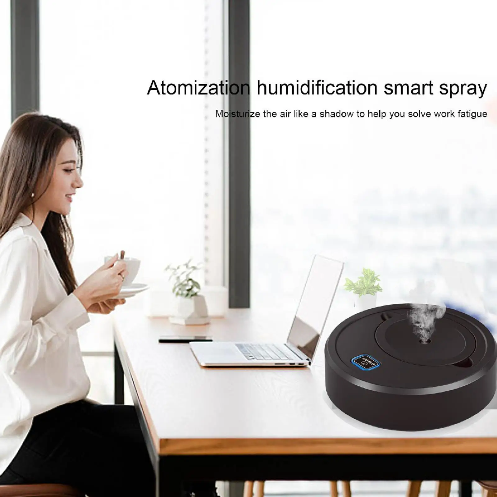 3 in 1 Smart Sweeping Robot 170ml Water Tank UV Disinfection Air Humidifiers Vacuum Cleaner for Home Office Bedroom Living Room