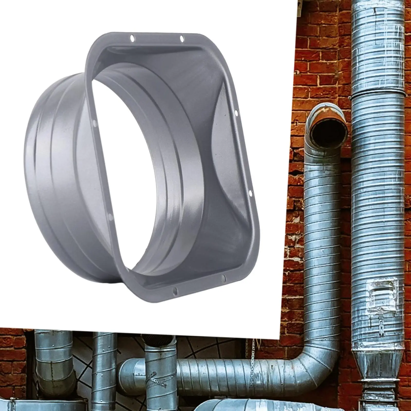 Air Vent Duct Connector Straight Ventilation Pipe Ducting Connector Duct Connector Flange Replacement Easy Installation Durable