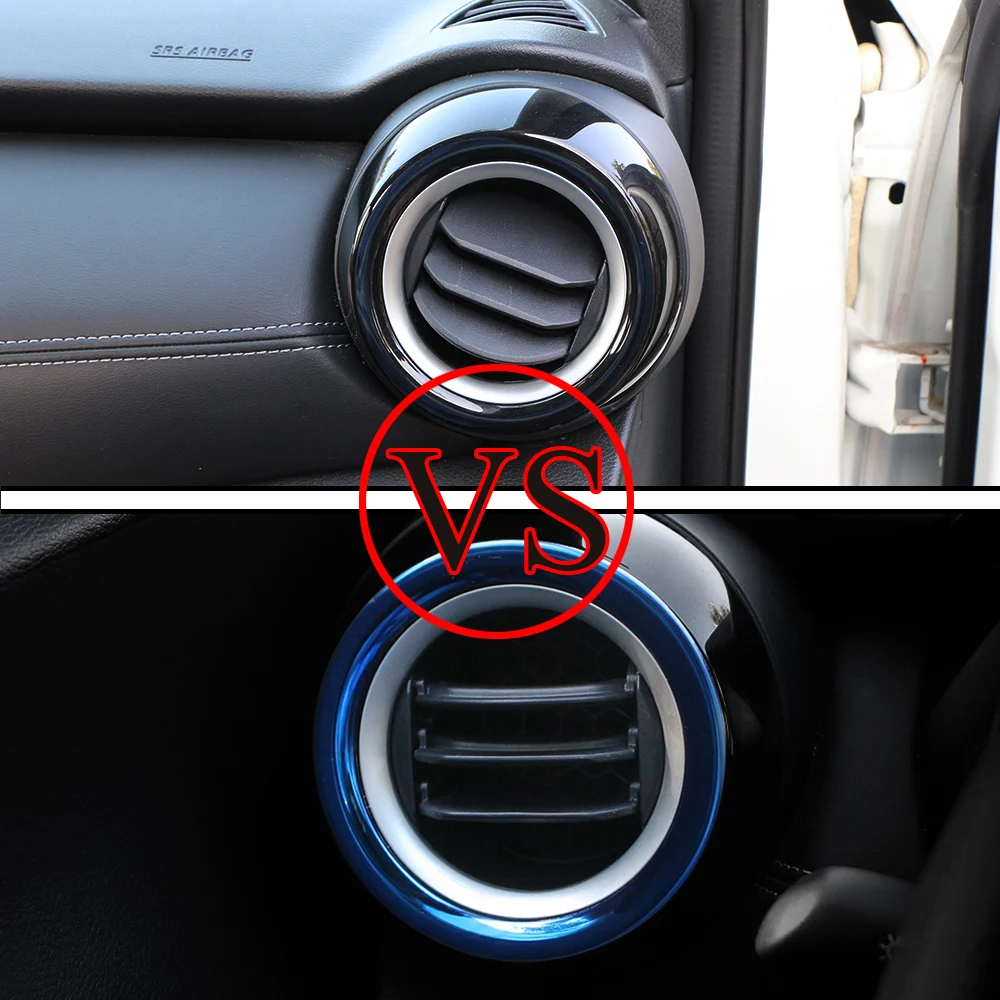 Juego de 2 cubiertas de ventilación de acero inoxidable para Nissan Kicks