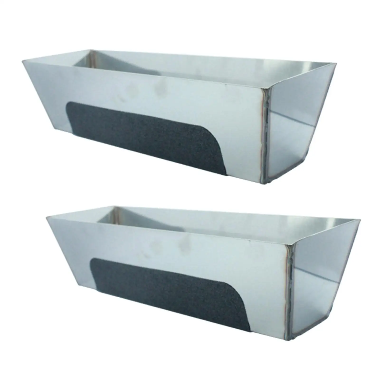 Stainless Steel Mud Pan Sturdy Accessories Lightweight Sheared Edges Tray Bucket Anti Slip Metal Mud Pan for Easy Knife Cleaning