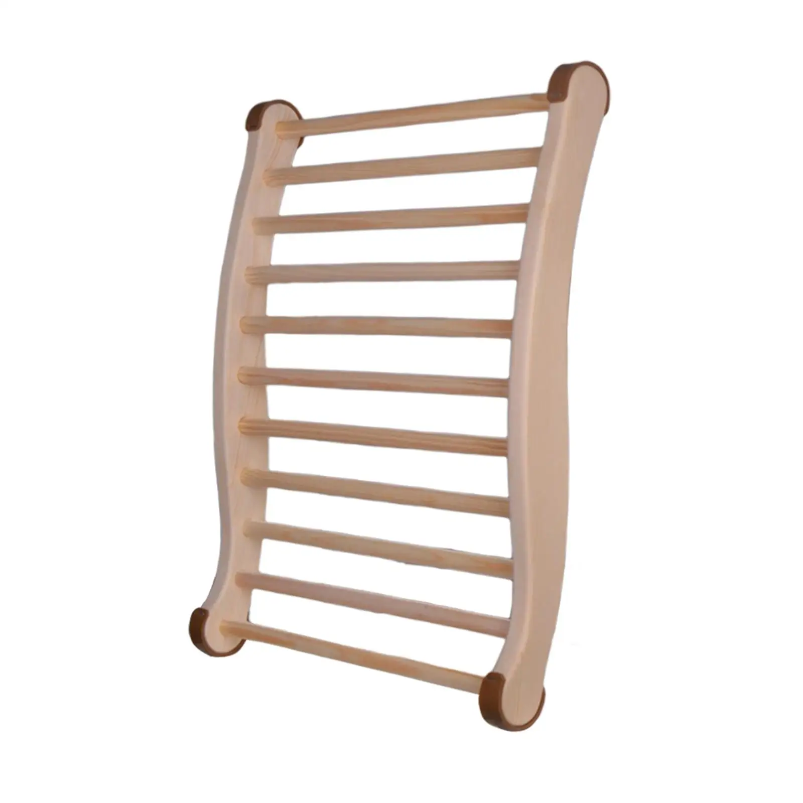 Wooden Curved Cushion Sauna Chair with Sauna Backrest with Ergonomic S-shaped