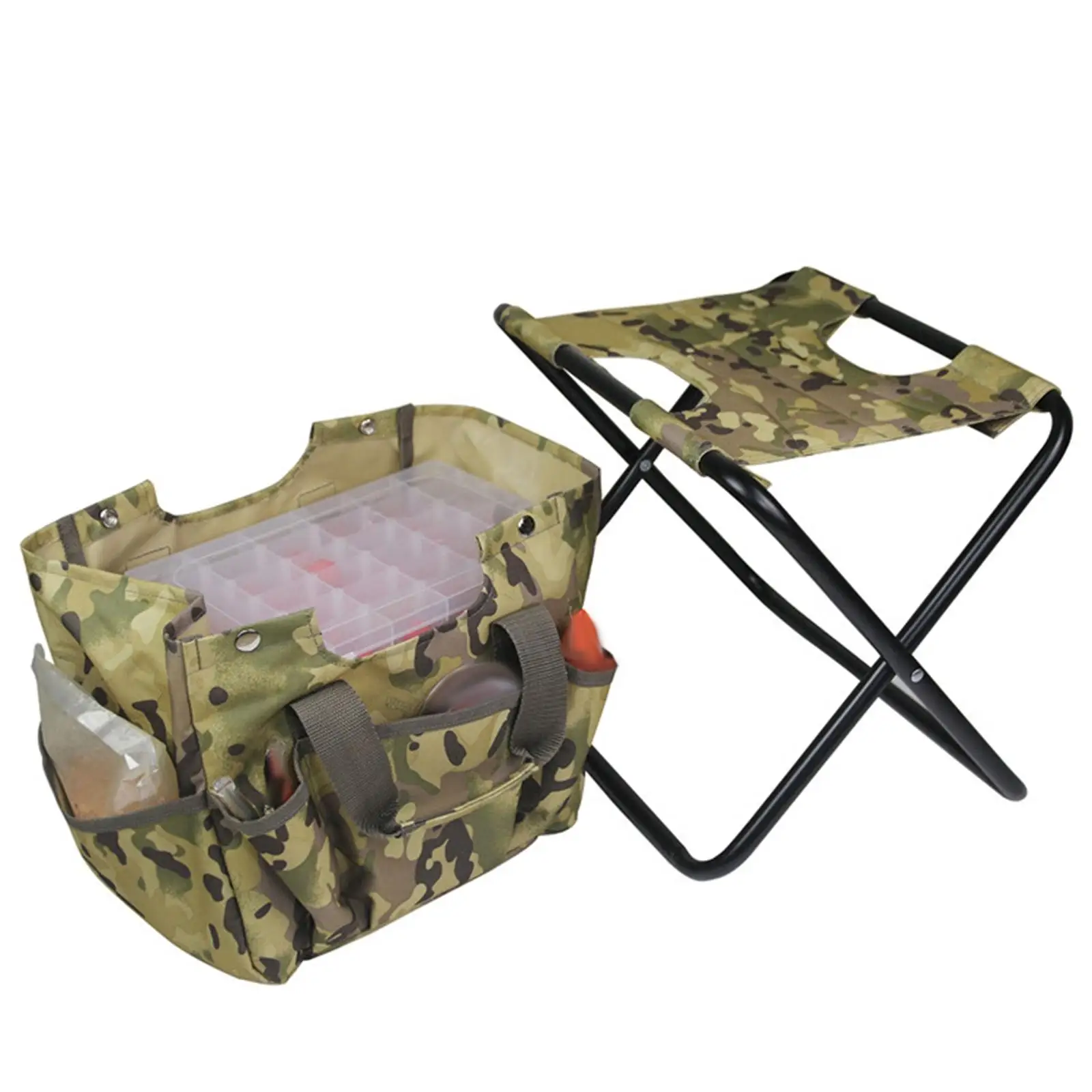 Folding Stool with Bag Foldable Ultralight Adults Camping Chair for Outdoor