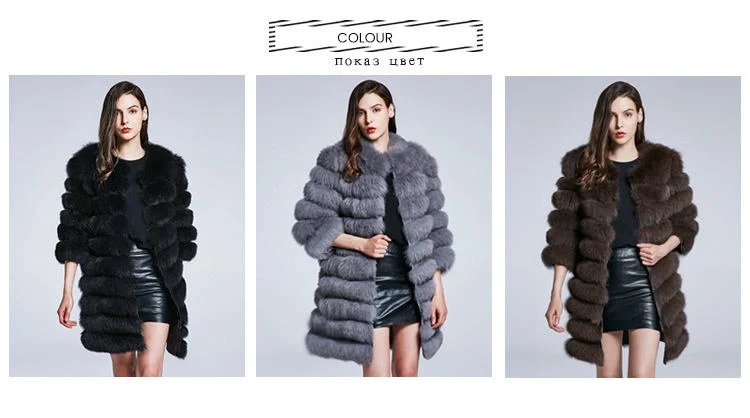 goose down coat 2022 NEW 4in1 Real Fox Fur Coat Women Natural Real Fur Jackets Vest Winter Outerwear Women Clothes puffer coat women