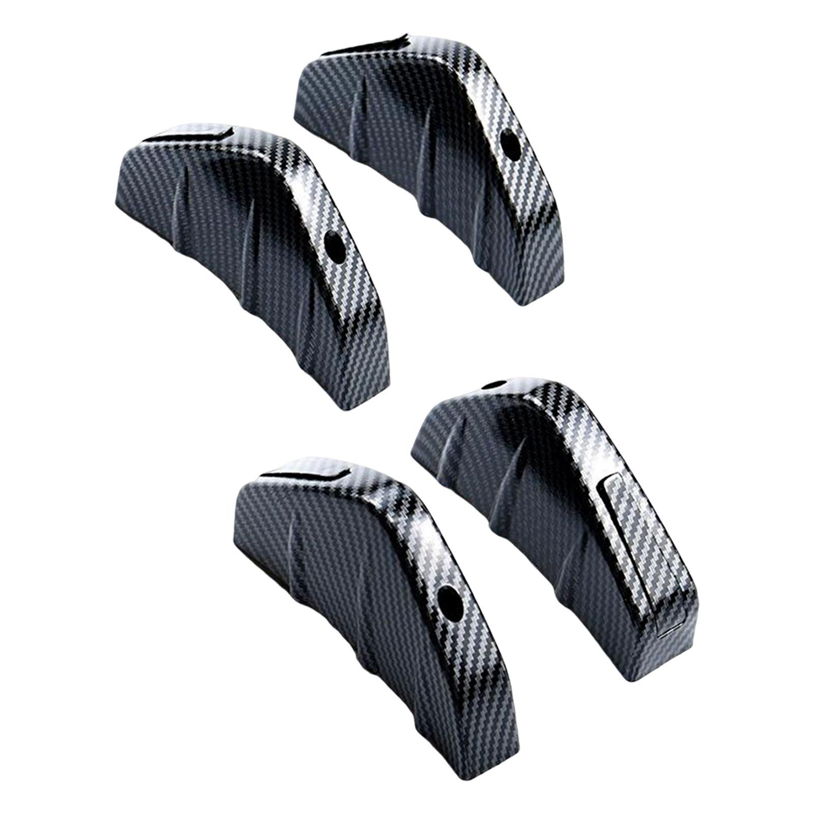 4 Pieces Car Rear Lower Bumper Wing Lip Diffuser Spoiler Shark Fin Protector