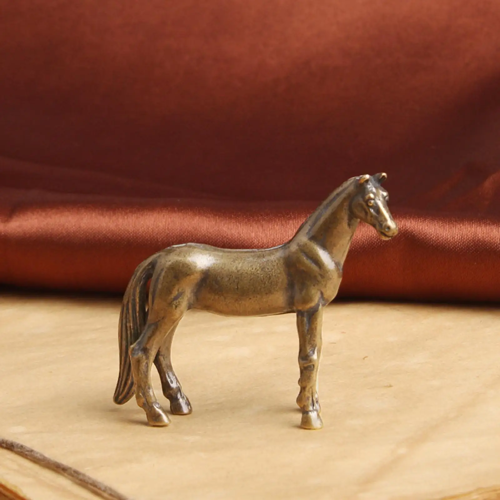 Mini Standing Horse Statue,Crafts Figurines Animal, Horse Sculpture,Office Home