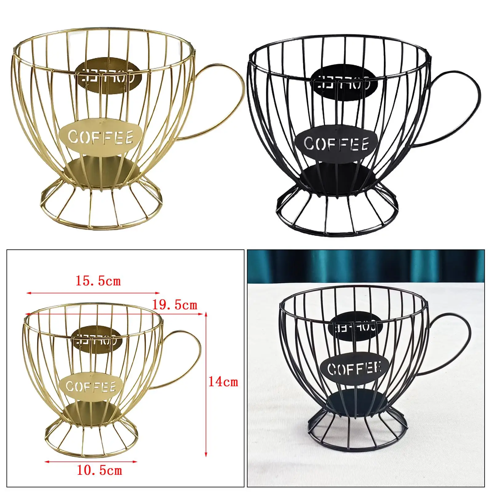 Coffee Pod Holder Mug Cup Keeper Capsule Coffee Espresso Kitchen Basket Home