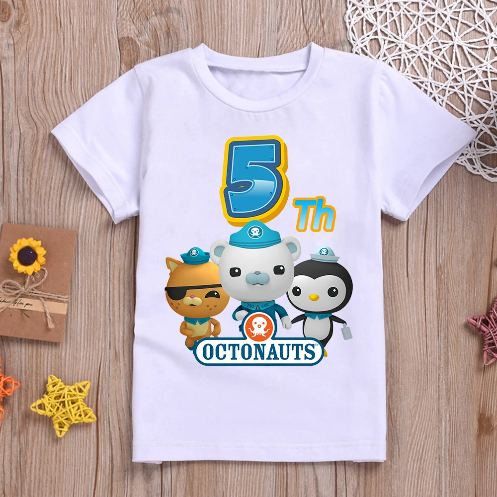 The Octonauts Cute T-Shirt Barnacles Kwazii Peso Animal Figures Print Boys Girls Clothes Tops Kids Summer Costumes Birthday Gift hulk toys