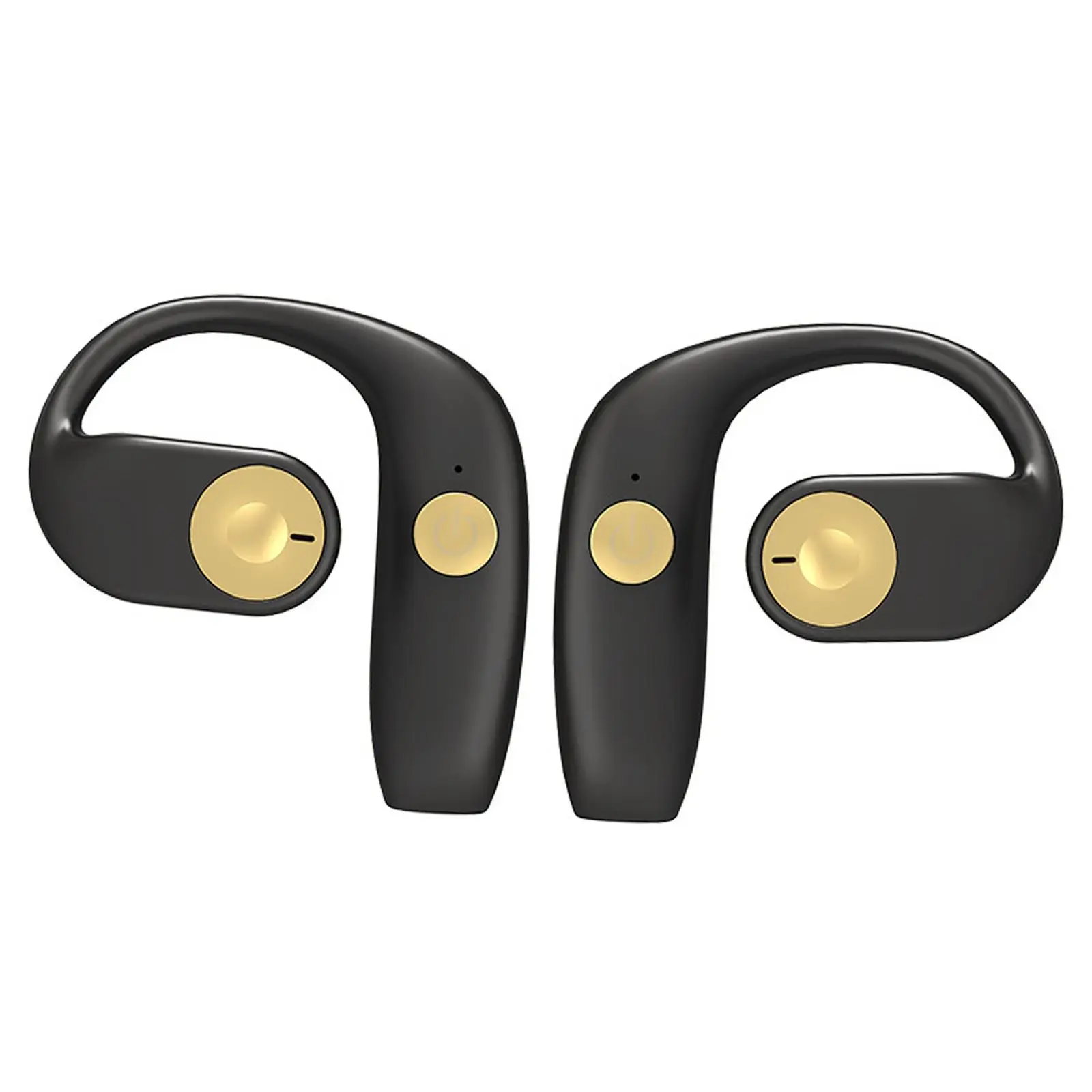 Clip on Wireless Headset Ear Hooks Type C Rechargeable Low Latency V5.2 Open Ear Headphones Earbuds for Fitness Office Business