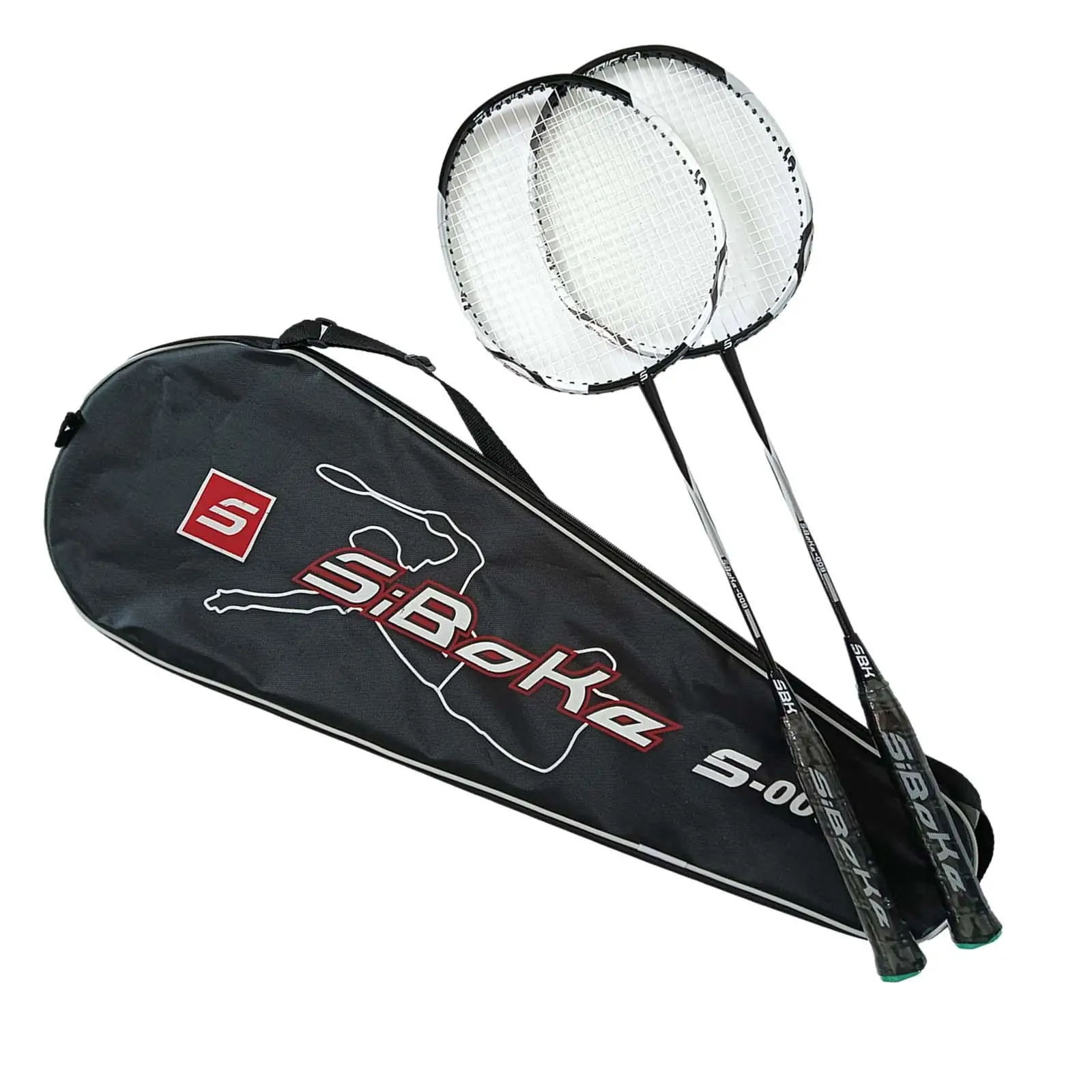 Set of 2 Badminton Rackets, Professional Badminton Rackets with Carrying Bag,
