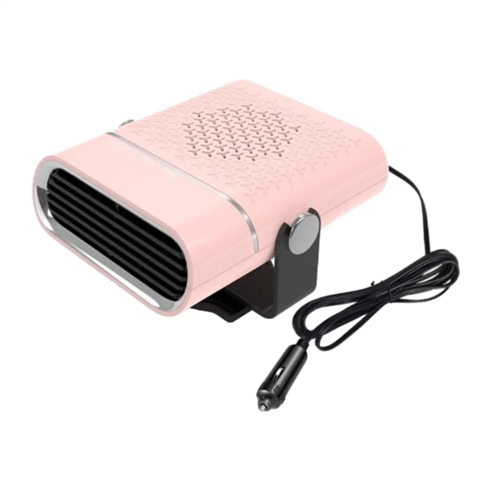 Car Heater 24V 2 in 1 Compact 360 Degree Rotary Plug into Lighter Windshield Defroster Automobile Windscreen Car Fan