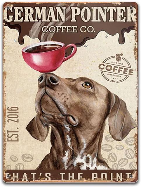 FREE Custom Text PERSONALIZED German Shorthaired outlets Pointer Brewing Beer Coffee or Tea Company Stretched Canvas Signed