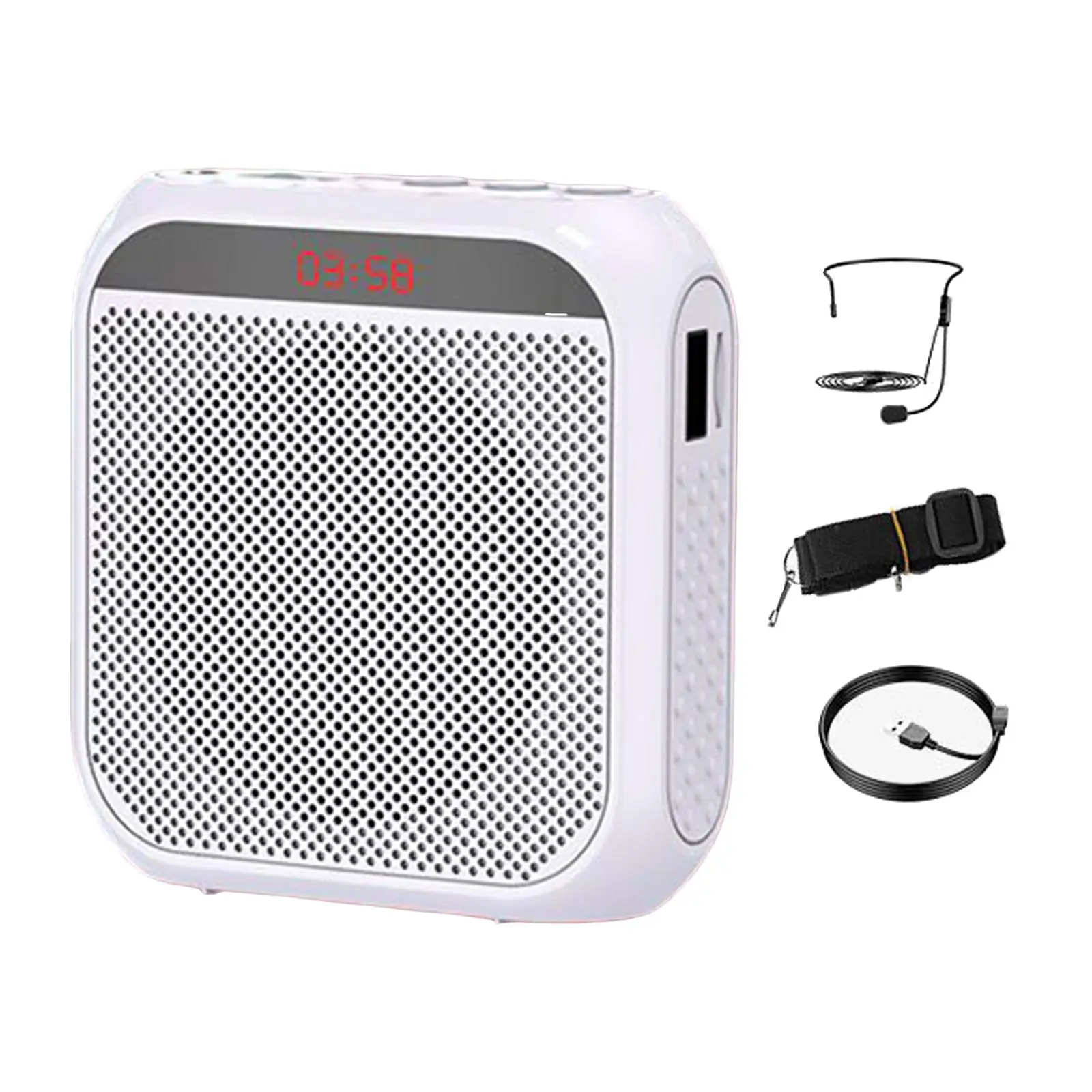 Mini Voice Amplifier Vocal Boost Support TF Card U Disk Loundspeaker Megaphone for Classroom Meeting Tour Guides Elderly Coaches