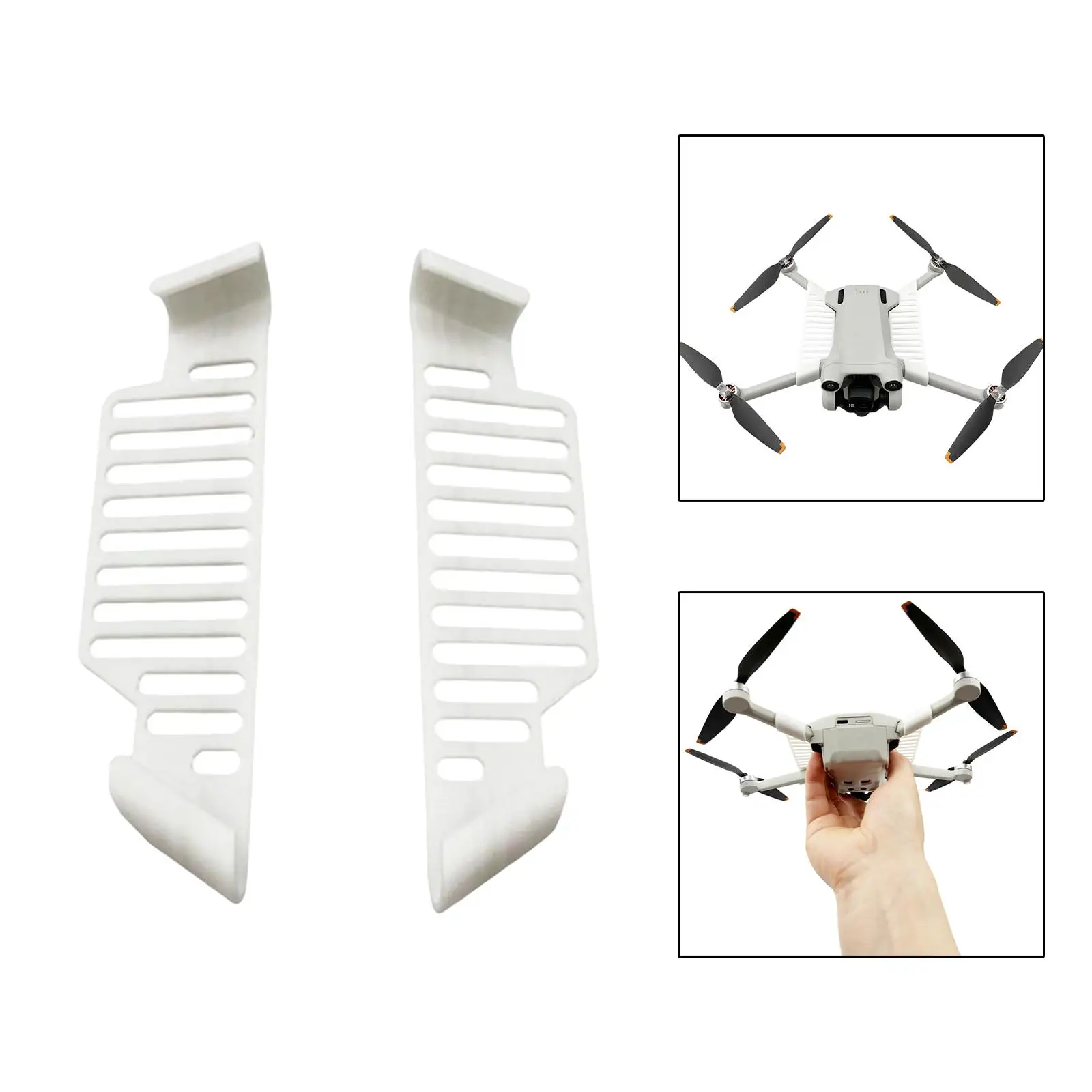 2 Pcs Landing Hand Safety Bracket Hand Protect Supplies Handheld Durable Plastic Stable Landing Hand Safety Gear for DJI Mini