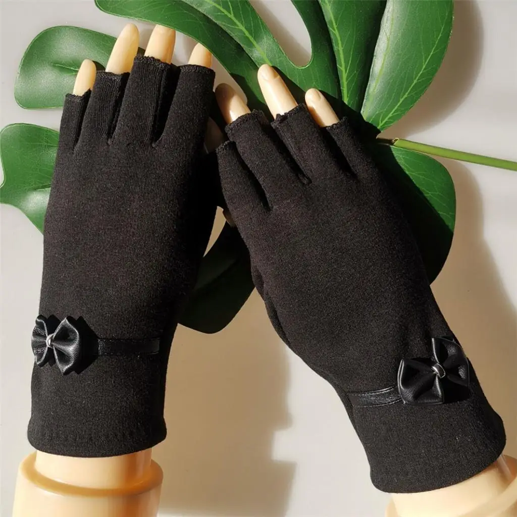 1 Pairs of Women`S Fingers Cotton Half Winter Warm Fingers for Women Outdoor