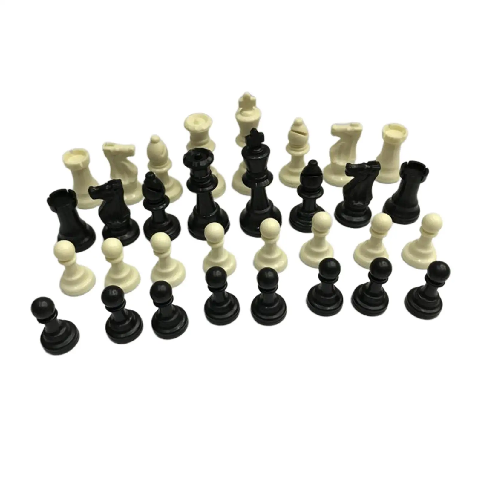 32x Chess Pieces Set Tournament Checkers Traveling Game 75mm King for Travel