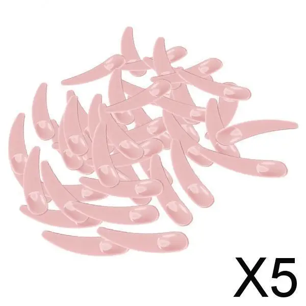 5x100Pcs Mini Cosmetic Spatula Mixing Sampling Facial Cream Spoon Pink