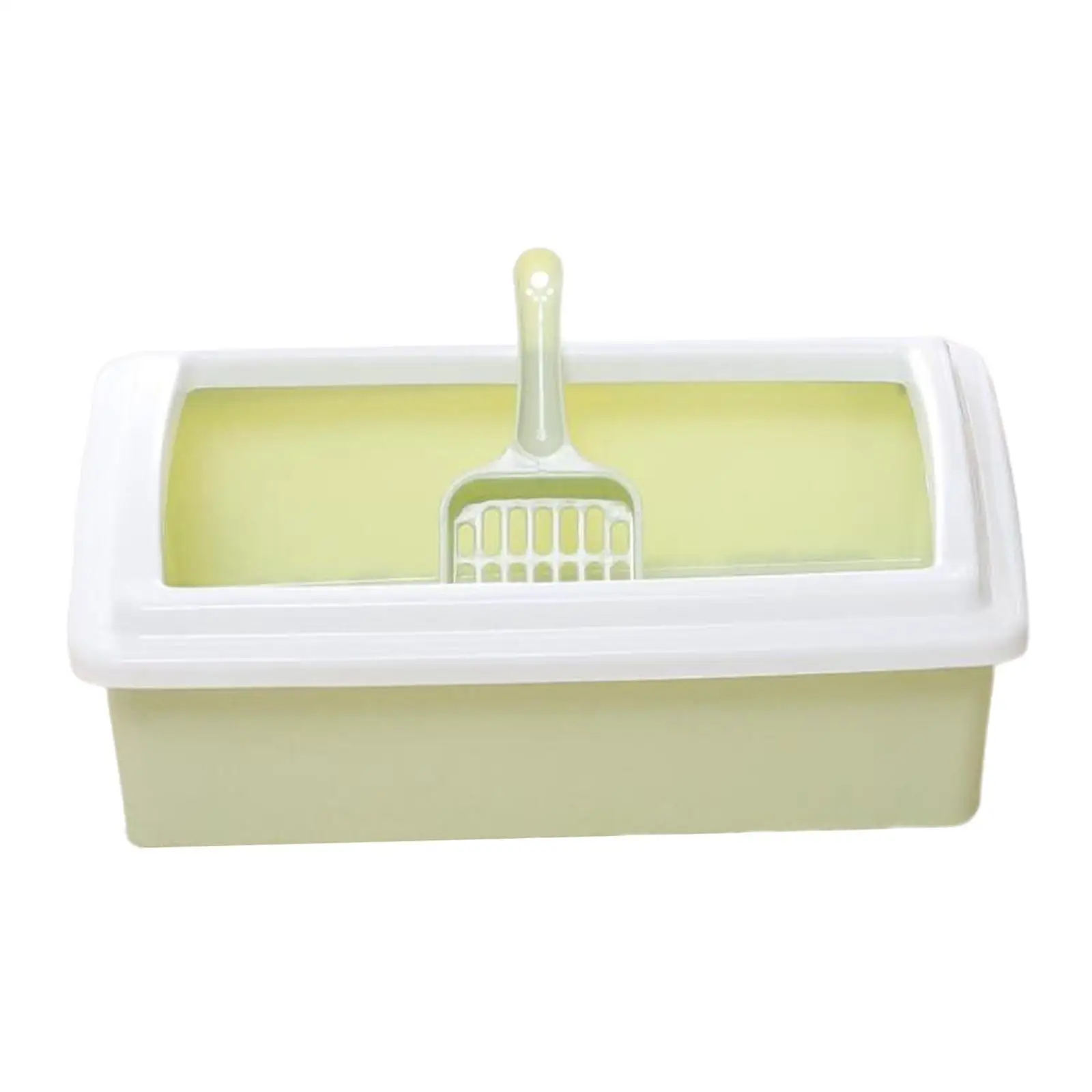 Cat Litter Tray Potty Pet Toilet Toilette Sand Box Container with Scoop Open Top Cat Litter Box for Bunny Small and Medium Cats
