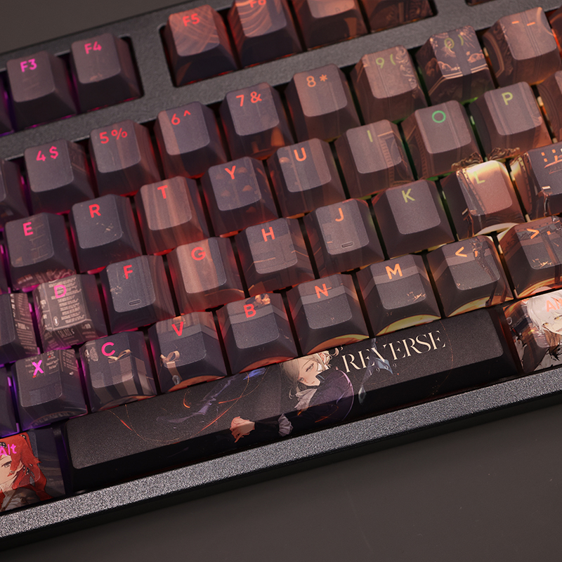 108 Tasten/Set Game Reverse:1999 PBT Anime Gaming Girl Niedliche, individuell gestaltbare Tastenkappen für Cherry Profile MX Switch mechanische Tastatur – Detail 8