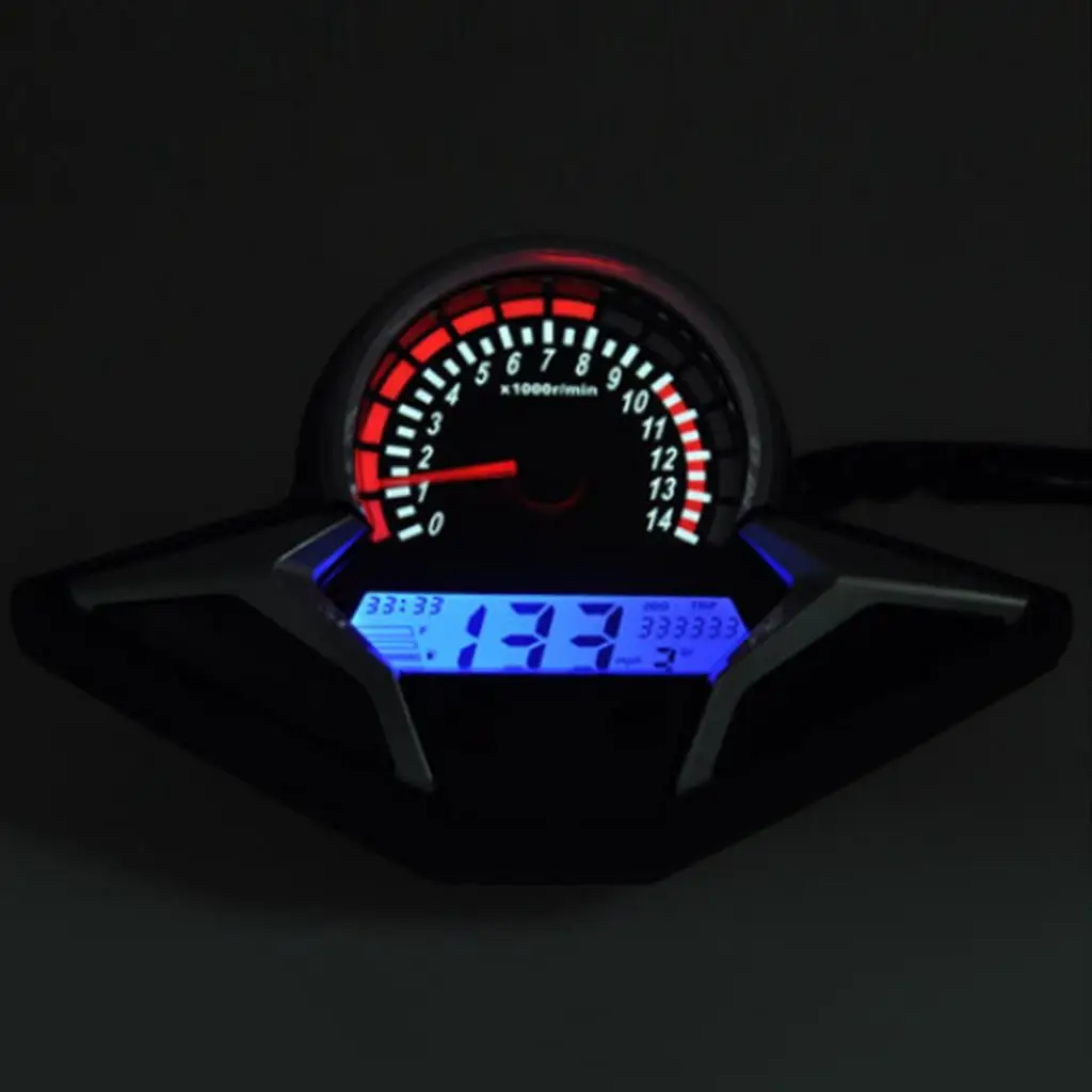 124MPH/199kmh 15000 rpm LCD Digital  for 50 250  ( Design  Indicator Lights)