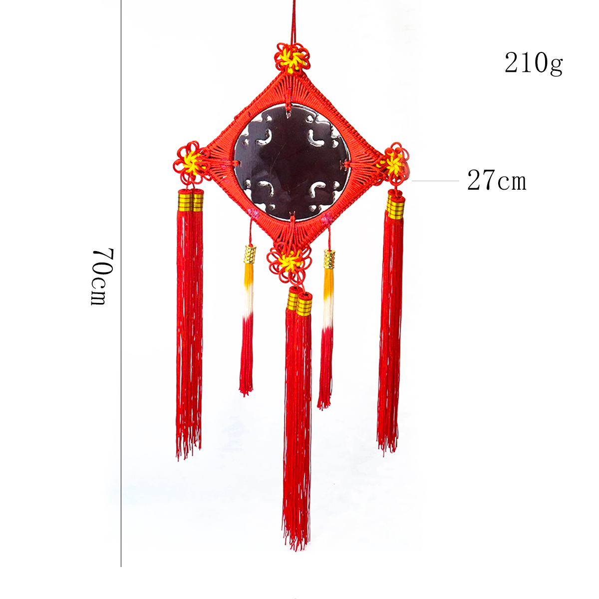 Pfirsichholz chinesischer Knoten Stadthaus Segen Charakter Anhänger Zuhause Wohnzimmer Frühling Festival Dekor Einweihungsparty hängendes Maskottchen – Detail 1