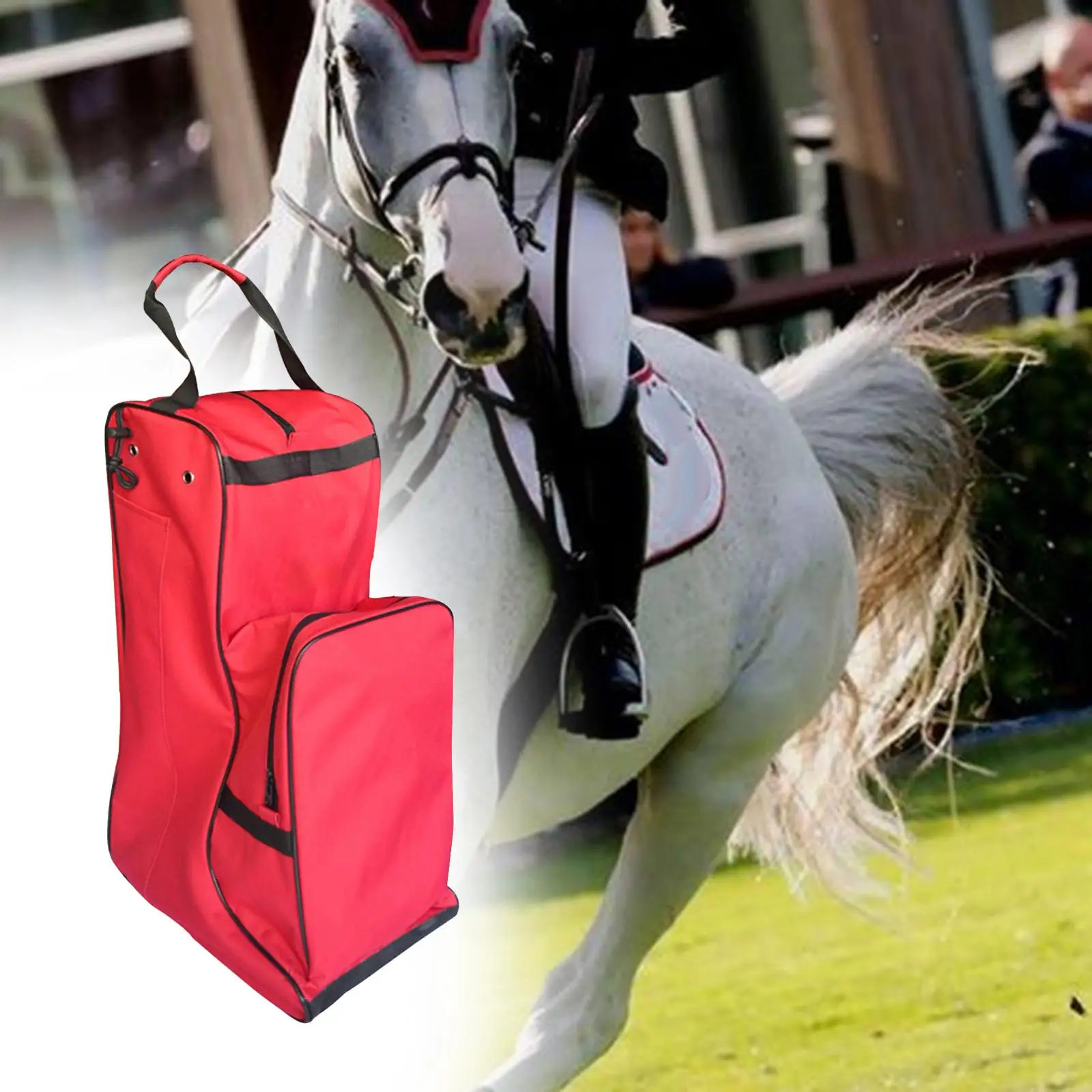 Equestrian Bag Boots Carry Bag Sturdy Lightweight Convenient with Pocket Waterproof for Travel Long Boots Sports