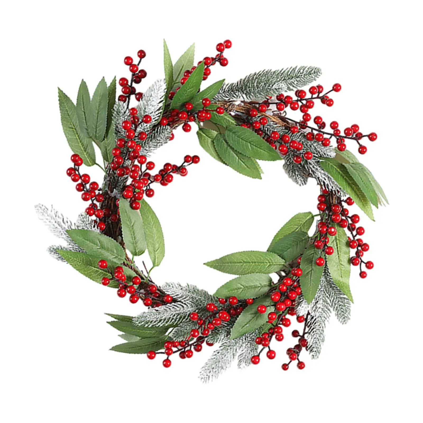 Christmas Wreath 2023 Charming Addition Party Artificial Floral Wreath for Front Door for Garden Office Wedding Fireplace Party