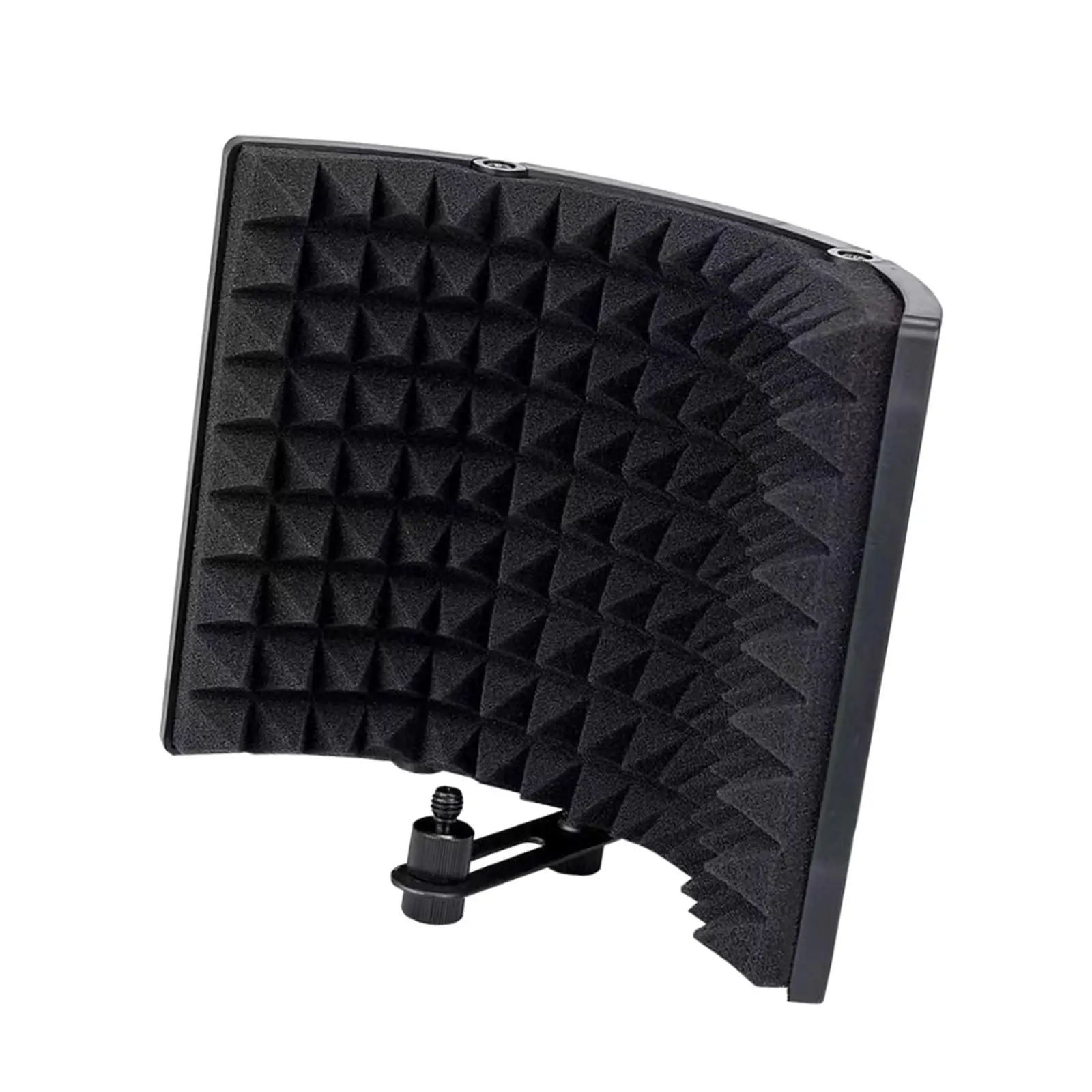 3 Panels Microphone Isolation Shield Wind Screen Adjustable for Broadcasting