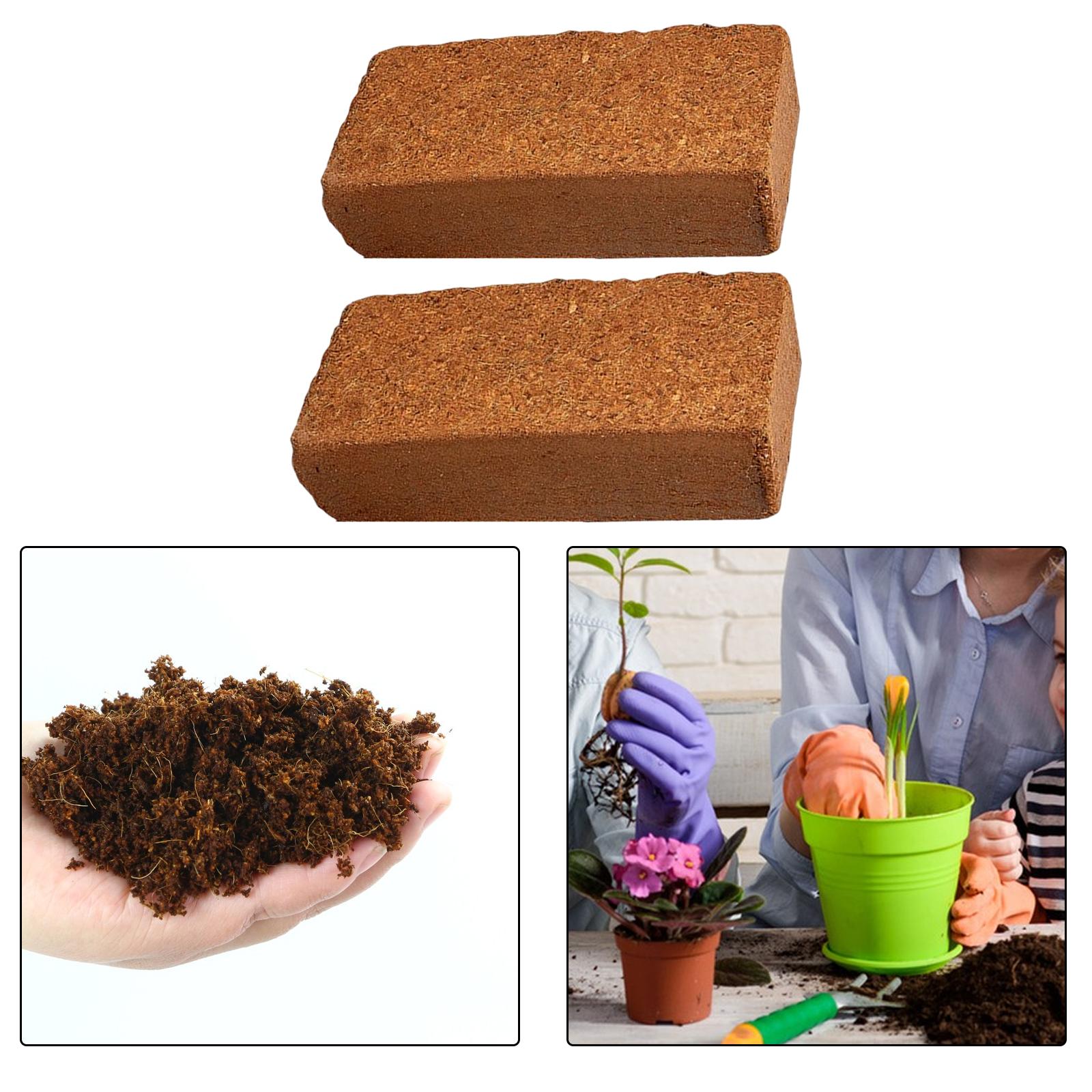 Coconut Coir Brick Expandable for Landscape Potted Plants Gardens Elevated Beds