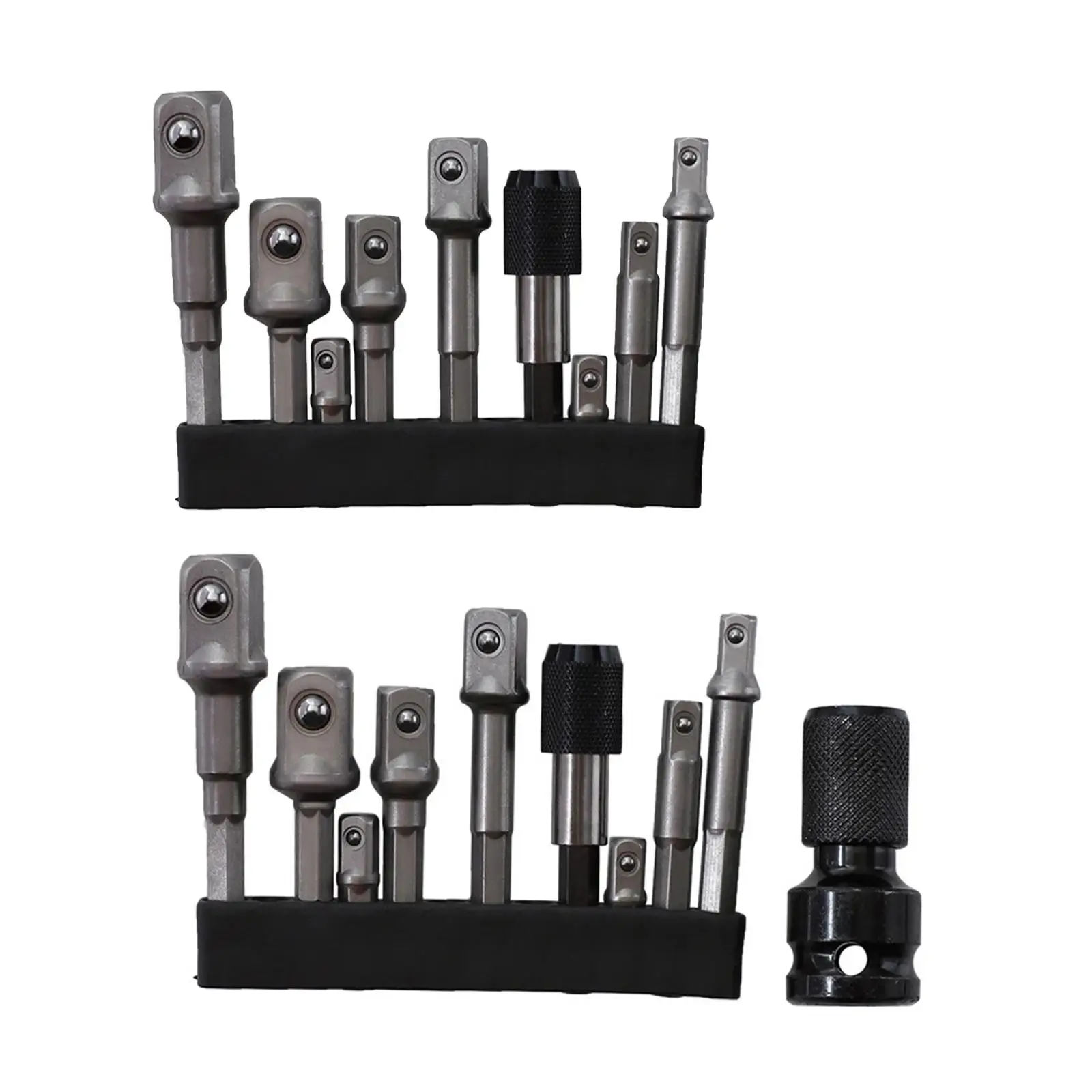 Chrome Impact Grade Socket Adapter Set Extension Set 8Pcs Drill Adapters Hardware for Power Drill Driver Electric Screwdriver