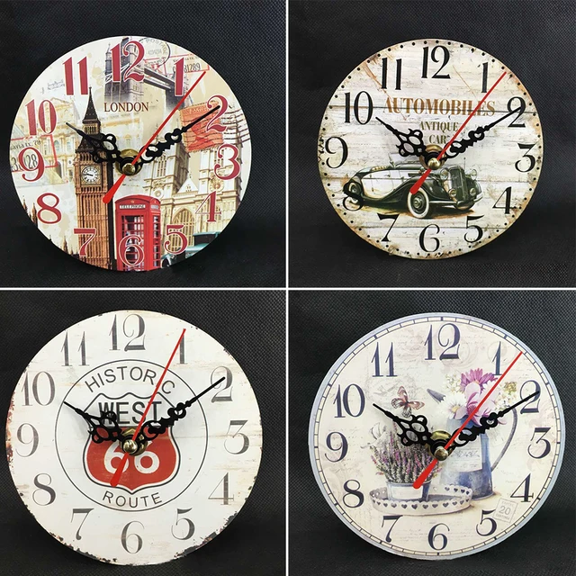 Reloj de 12 pulgadas, reloj de pared de salón, reloj de pared antiguo, reloj  de pared de madera simple Zhivalor BST3004281-2