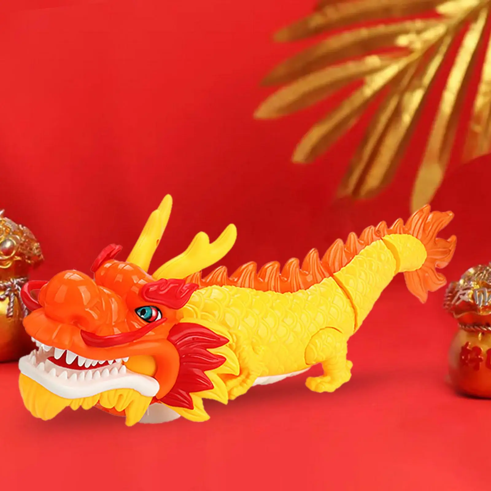 Funny Electric Chinese Dragon Toys 2024 Chinese New Year Dragon New Year Gift with Light Musical Toys for Girls 1 2 3