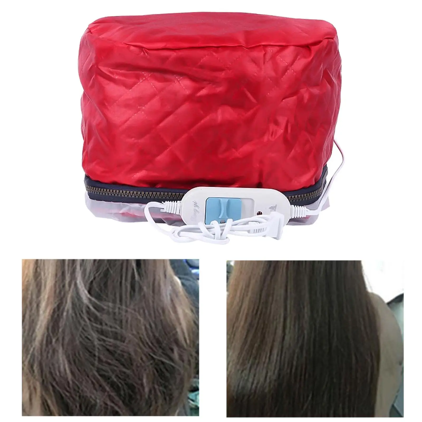 Hair Heating Caps Steamer 3-Modes Safe Household Red Hair Steamer for Deep Conditioning Home Salon Nourishing Hot SPA