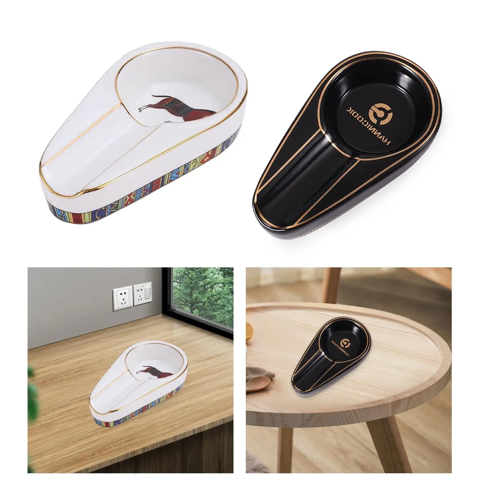 , Ceramic Simple Lightweight Elegant Luxury Gift Single Holder , for Travel Indoor Restaurant Colleague Men