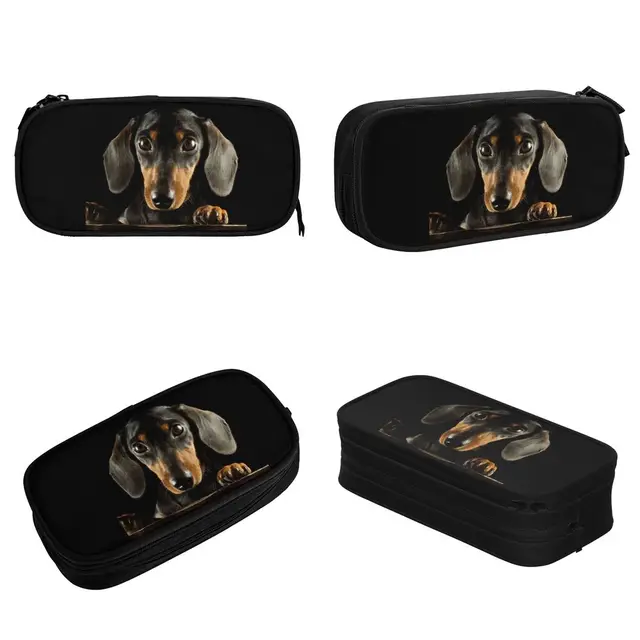FurReal Heart Dachshund Dogs Hotdog Slider Pencil Box Case NEW