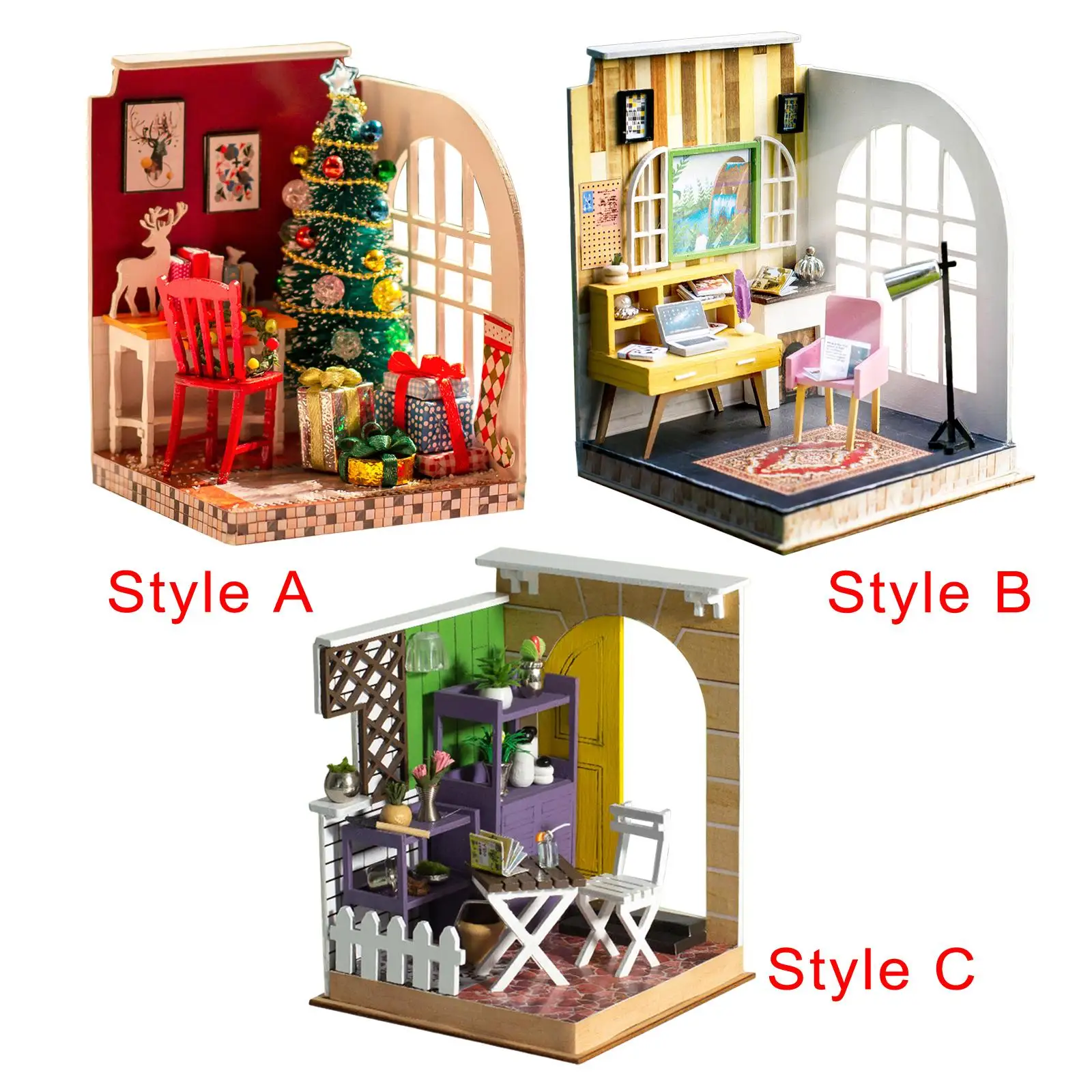 Wood DIY Miniature Dollhouse Kit 3D Puzzle for Girls Boys Creative Gifts