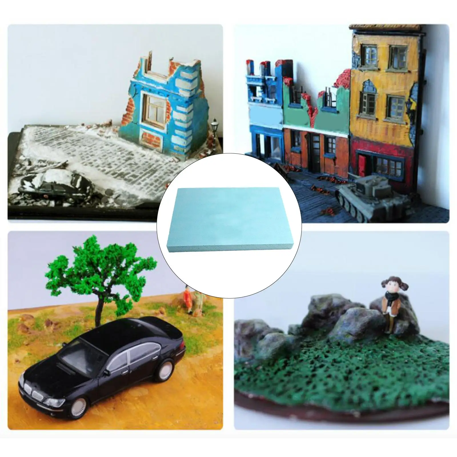 High Density DIY Model Material Diorama Base Sculpting Sheets Foam Rectangle Blocks for Hobby Arts Crafts Sculpture Accessory
