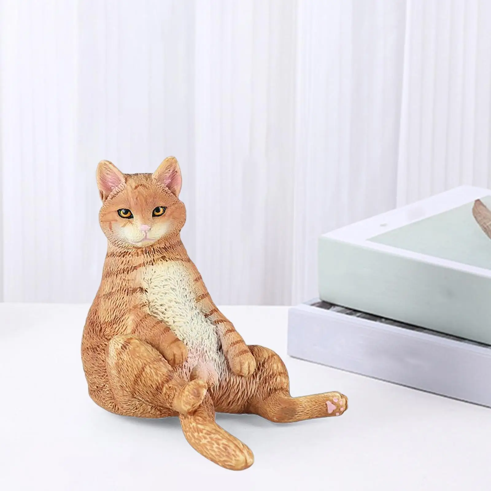 Simulation Cat Model Figurine Collection Playset Small Cat Figurines Toy, Animal Figurines Diorama, for Home Decoration Gifts