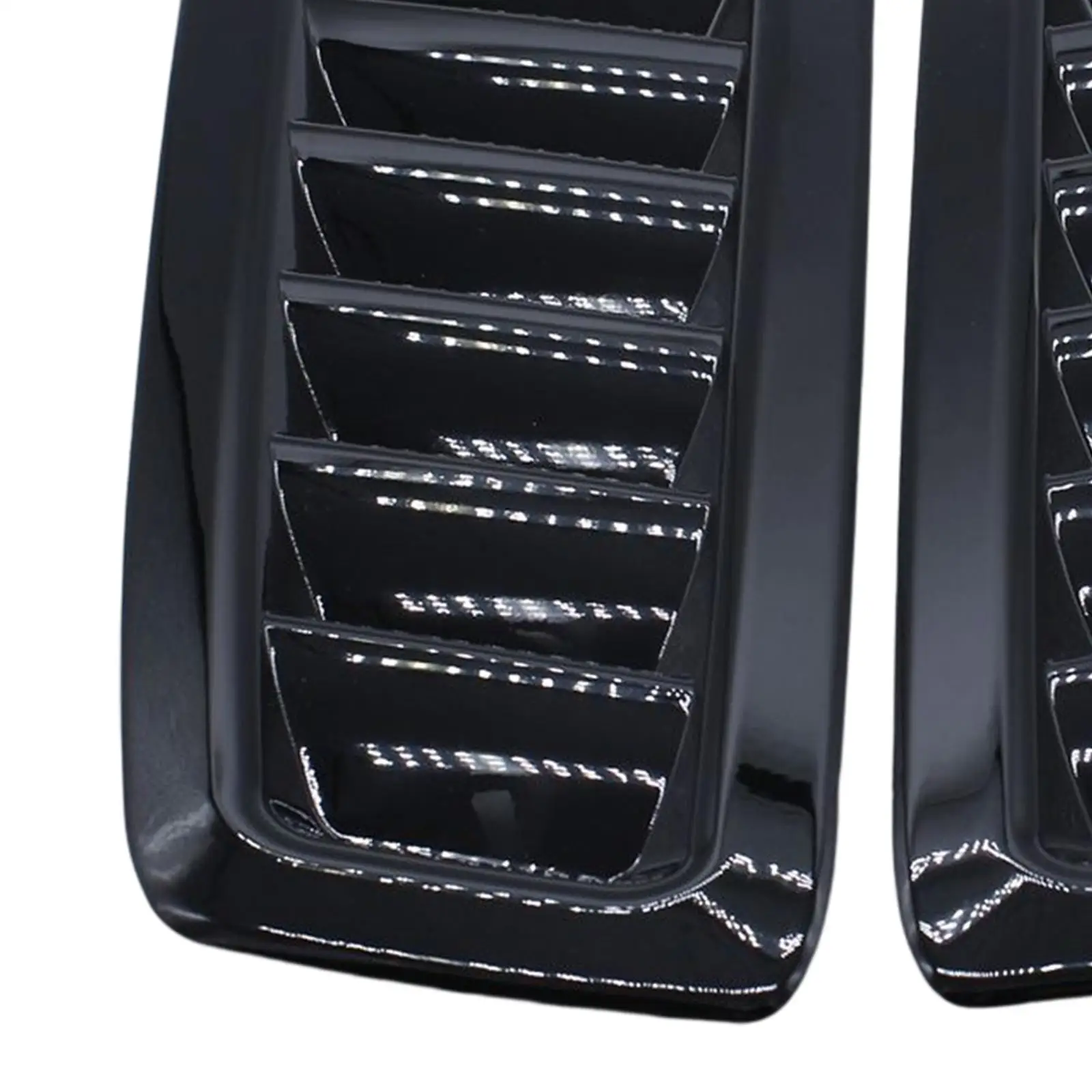 2Pcs Bonnet Air Vent Hood Trim Durable High Performance Air Intake Hood Vents Bonnet Cover for Ford Focus RS Gloss Black