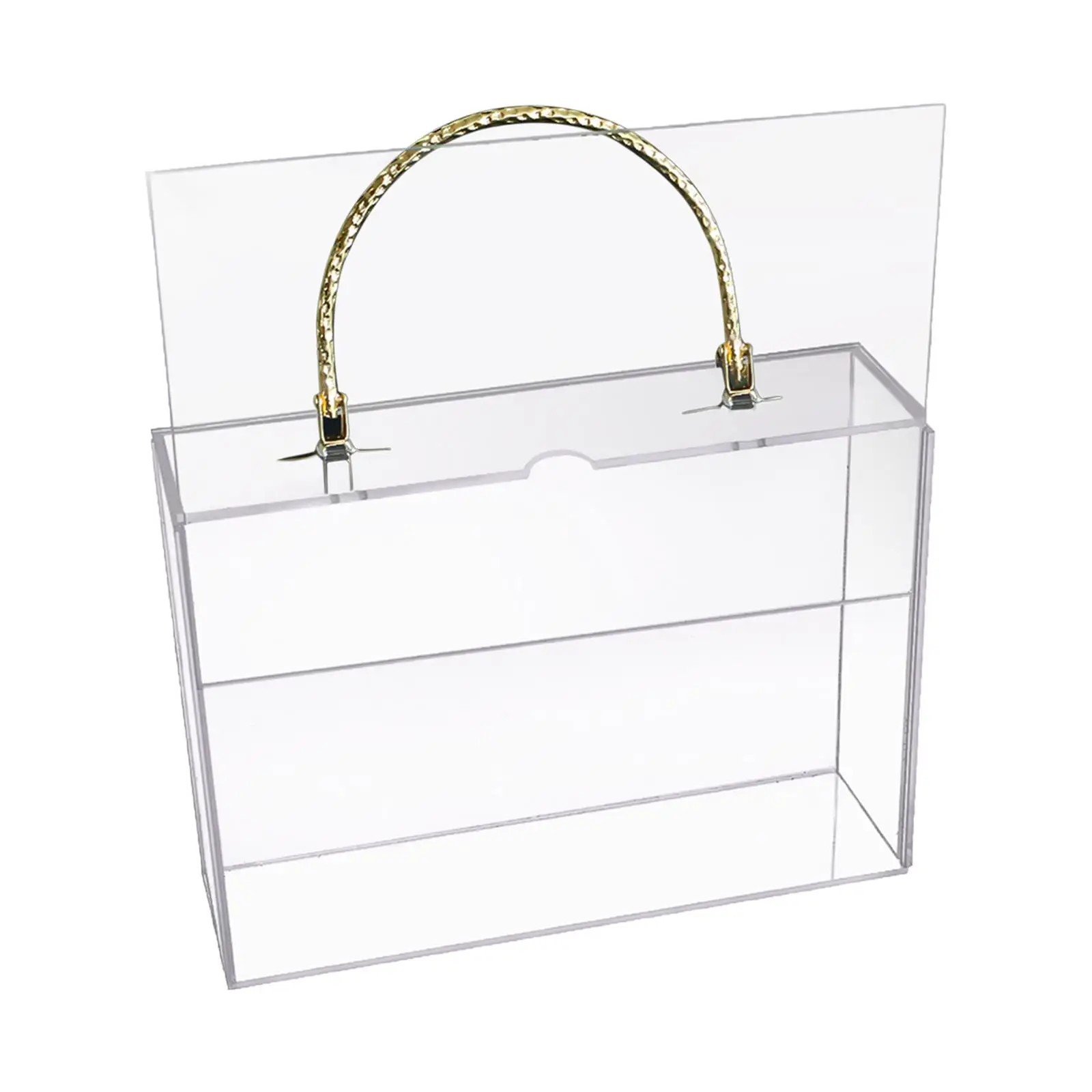 Clear Acrylic Flower Box Portable Transparent Gift Box Dried Flower Display Box Shadow Box for Wedding Favor Display Case