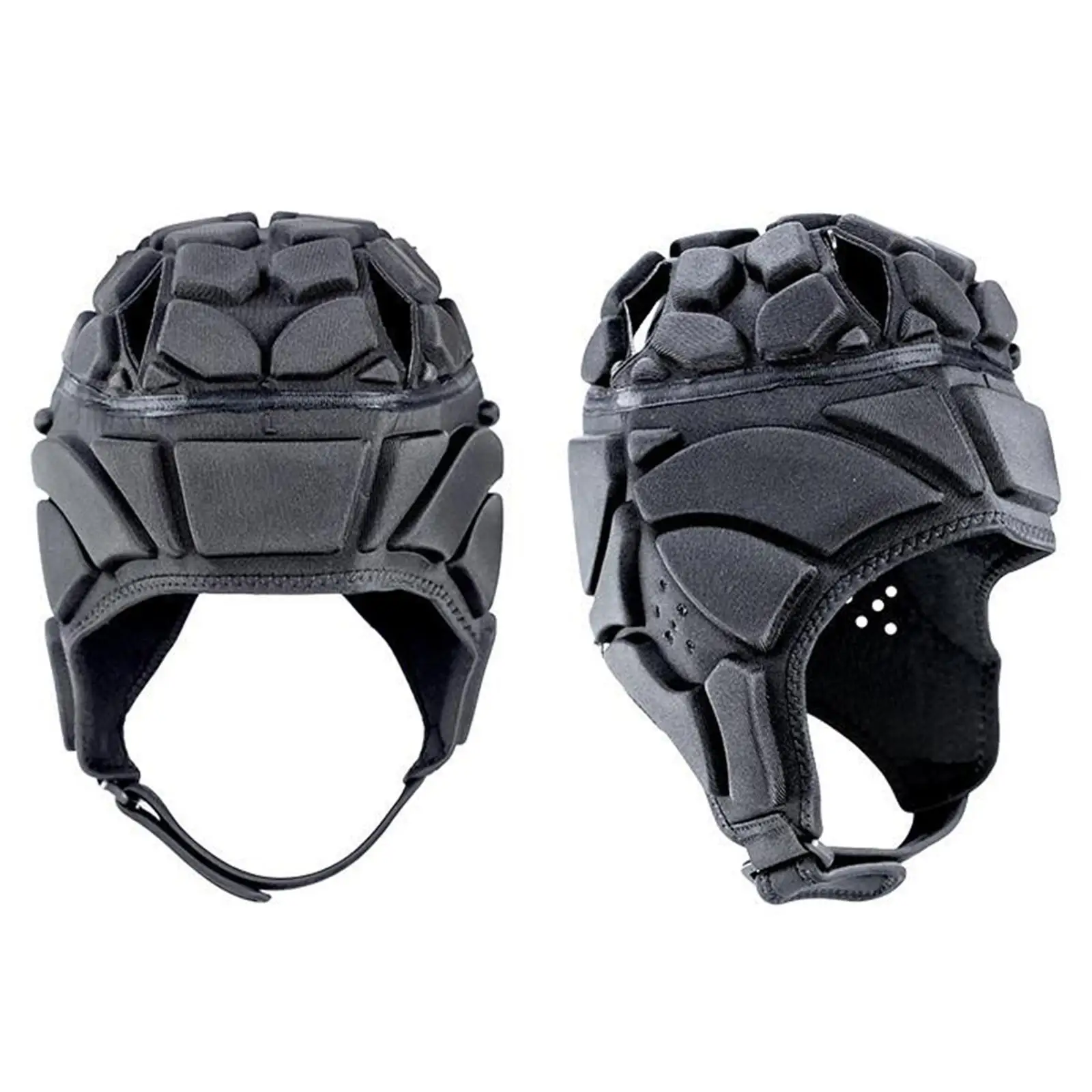 Adjustable EVA Padded Rugby Helmet Baseball Skateboard Padded Hat Cap Adults Kids Youth Head Protector for Ice Hockey Soccer