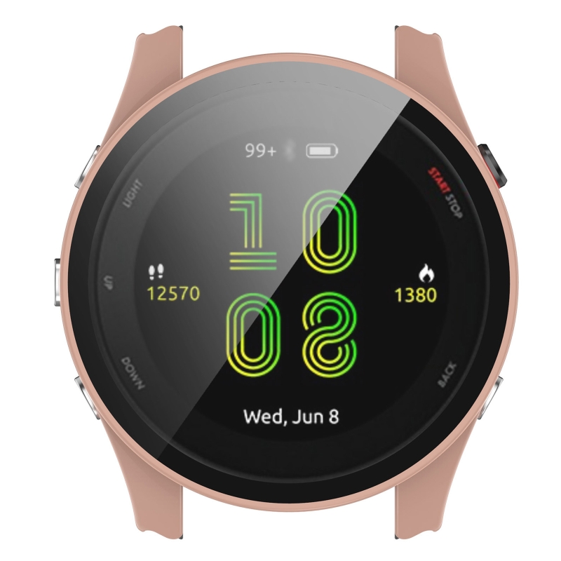 Für Garmin Forerunner 255/255S/955 Gehärtetem Glas einteiliges Shell Schirm-schutz Fall Smart Uhr PC Screen Protector Shell – Detail 5