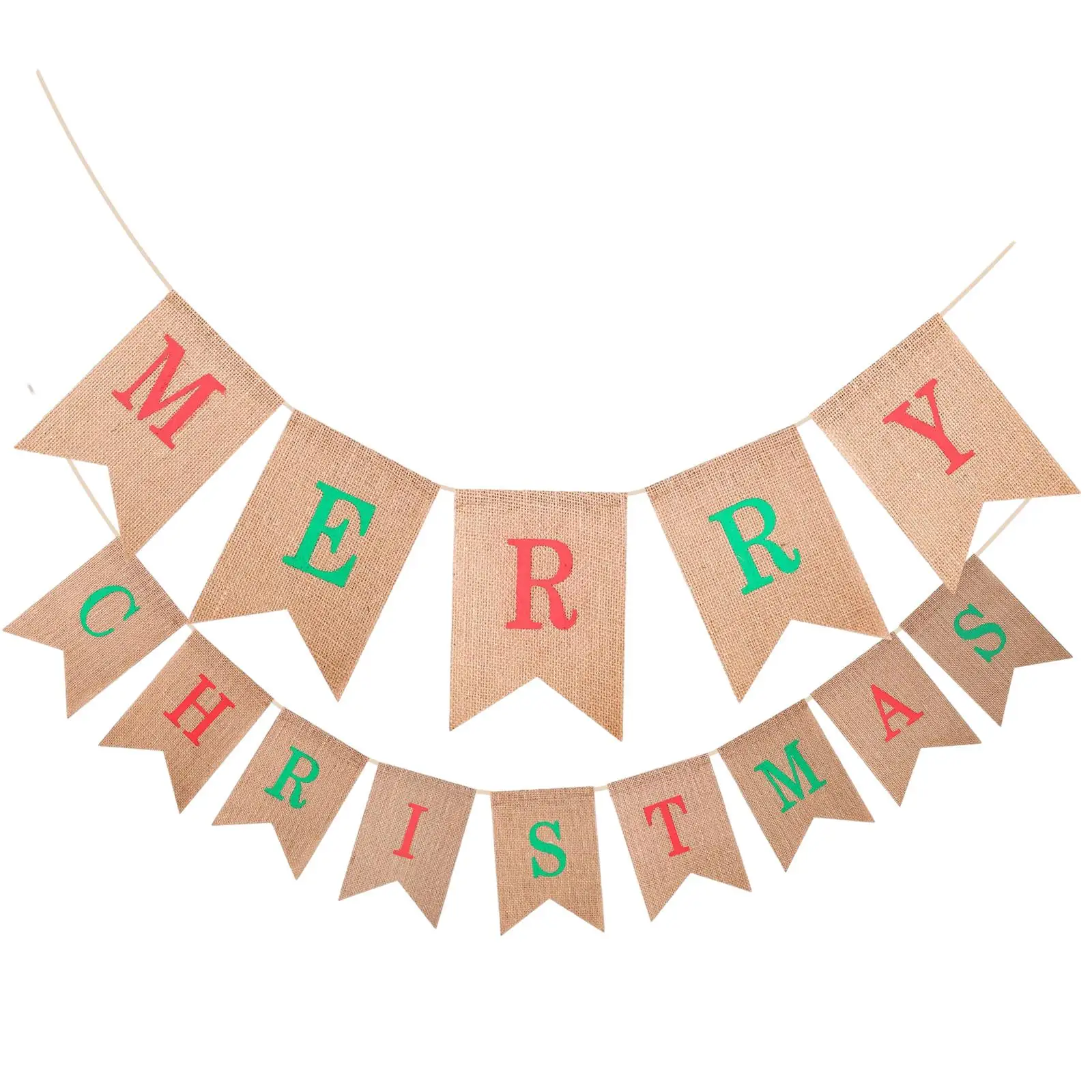 Merry Christmas Wall Hanging Banner DIY for Front Door Porch Party Supplies