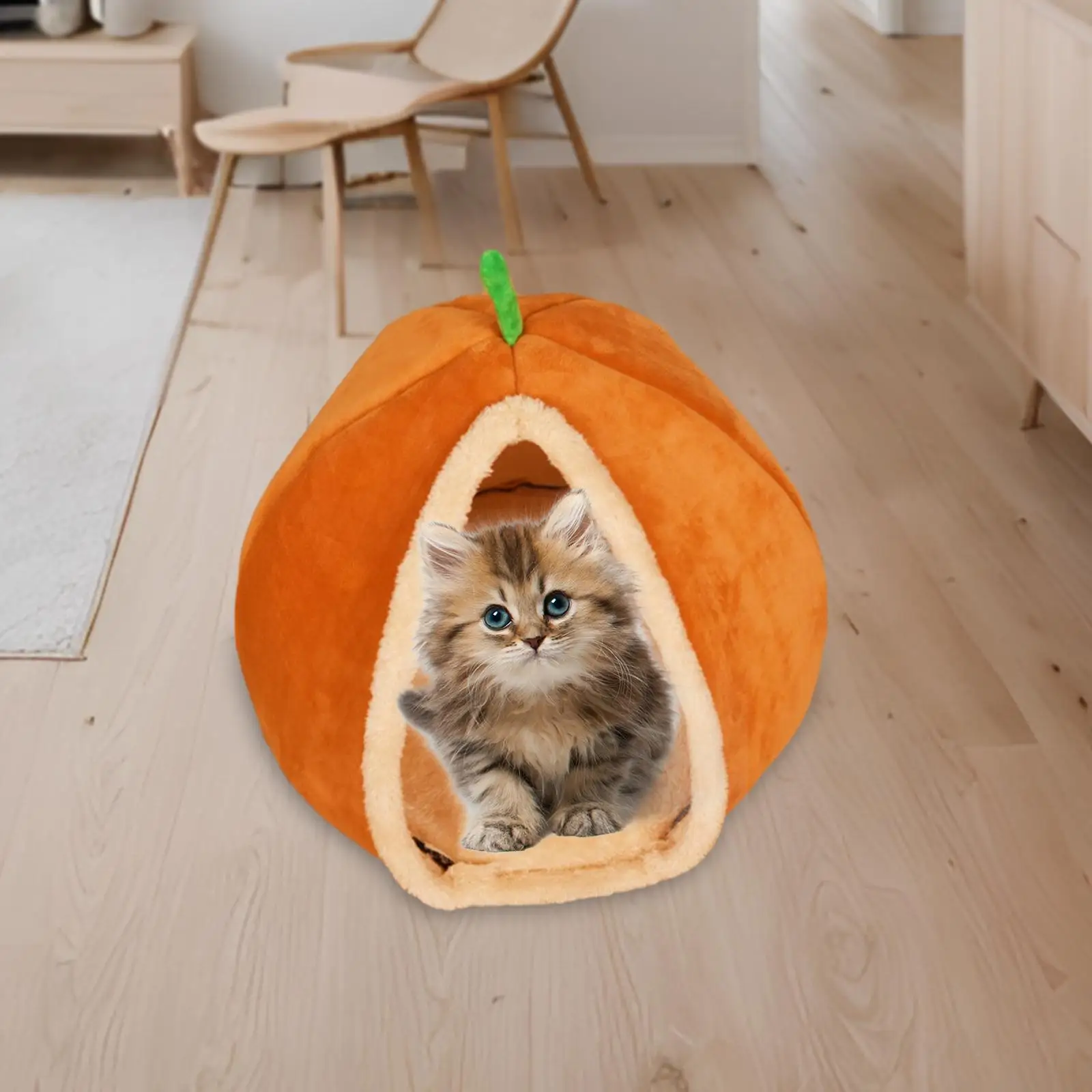 Semi Enclosed Pet Cat Nest Cozy Furniture Self Warming Autumn Winter Sleeping Cat Bed for Pomeranian Dog Puppy Cats Chihuahua