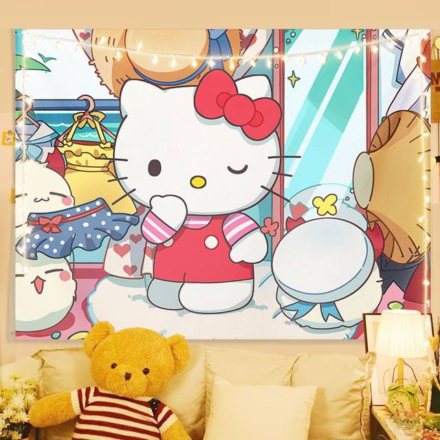 Kawaii Sanrio Hello Kitty Tapestry My Melody Cinnamoroll Kuromi