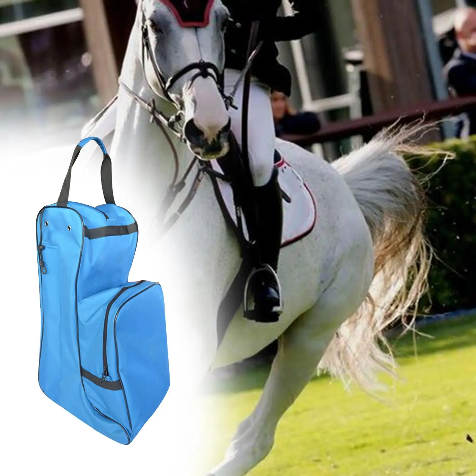 Equestrian Horse Riding Bag Boots Bag Sturdy Practical Waterproof with Compartment for Equipment Commonly Used by Riders