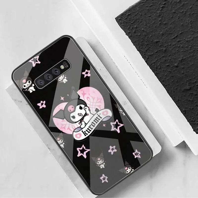 KUROMI Phone Case Tempered Glass For Samsung S20 Plus S7 S8 S9 S10 Note 8 9 10 Plus samsung flip phone cute